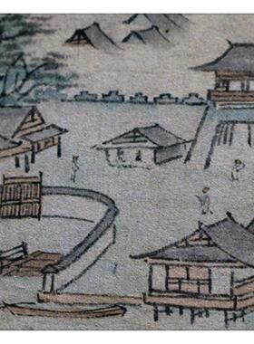 明戴进长江B万里图卷山水国画宣纸微喷复制品学习临摹范本装饰画