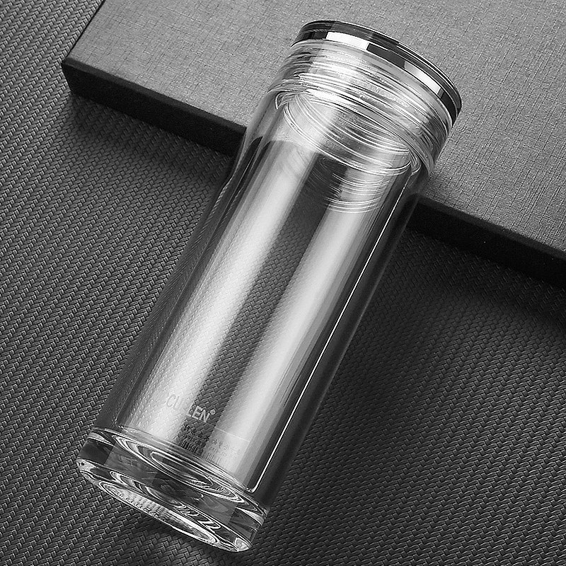 麦卡伦玻璃杯双层隔热男士泡茶杯大容量高档水晶钻石水杯_虎窝淘