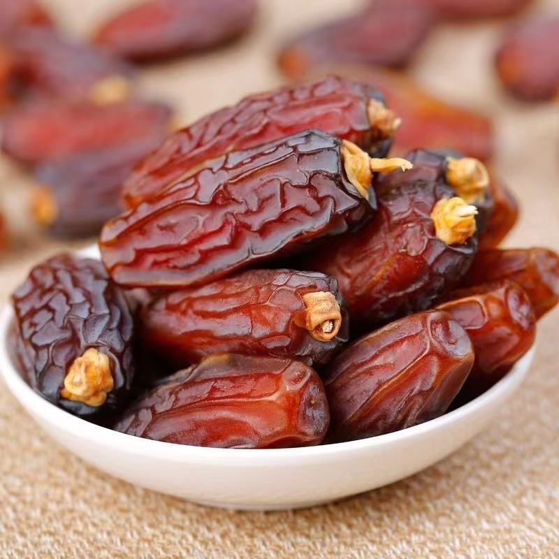 迪拜阿联酋椰枣免洗大颗粒新疆精选金丝黑椰枣干果零食新货500g - 图0