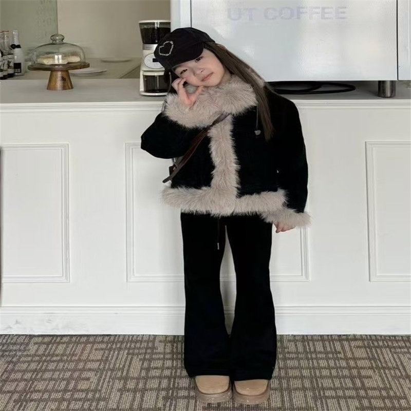 女童牛仔加绒外套秋冬装2025新款洋气儿童加厚网红牛仔衣女孩冬季,淘宝优惠券,粉丝福利购,淘宝优惠卷