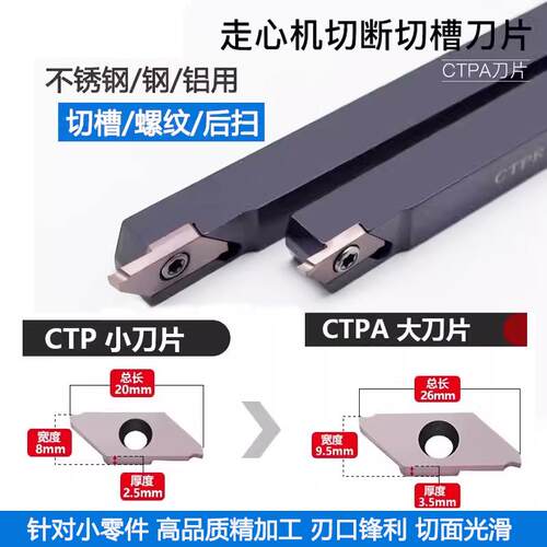 CTPA15FRN走心机切槽切断刀片割槽刀粒CTP15FR平斜口车不锈钢铜铝 - 图2