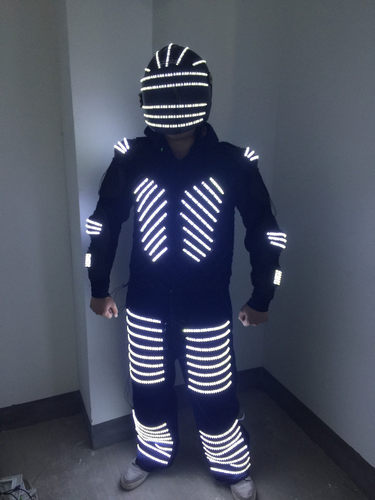 都荟（服饰）LED 踩高跷发光服LED服装LED发光服酒吧服装激光手套 - 图3