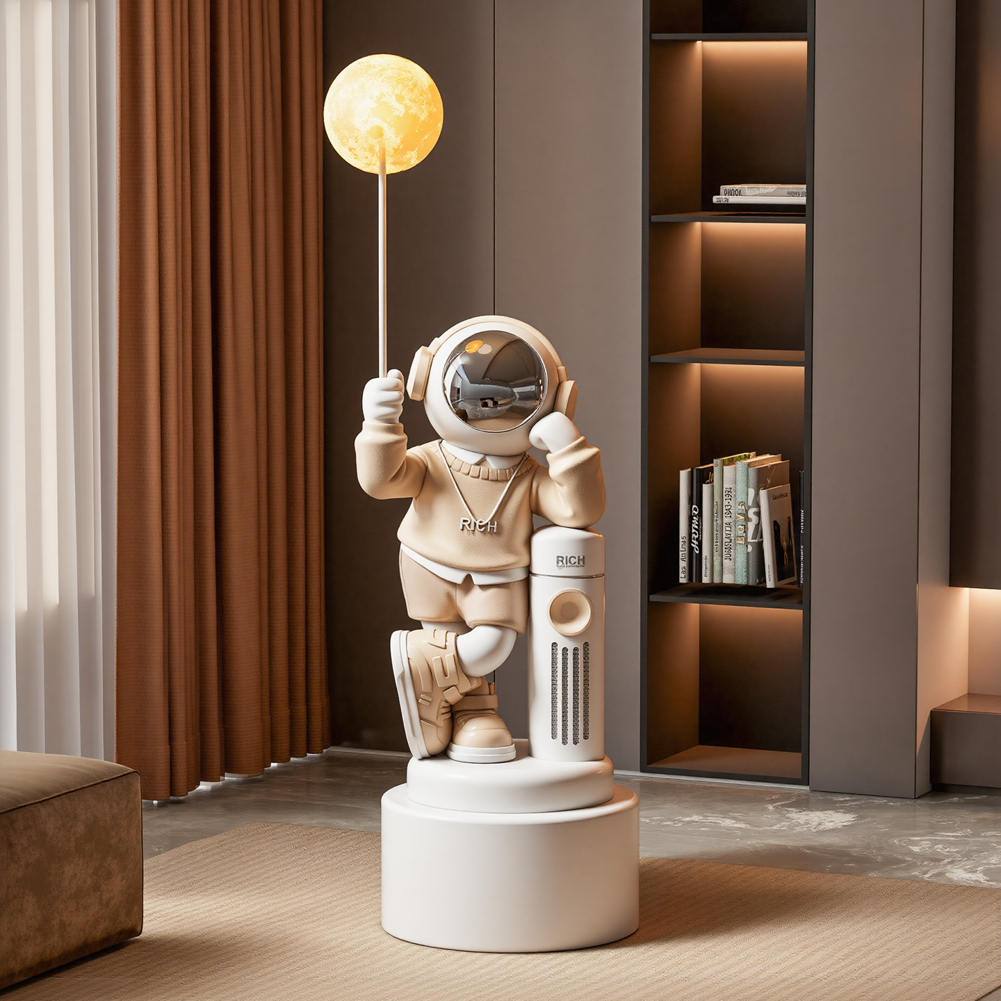 电视柜旁宇航员落地摆件轻奢高级感客厅玄关沙发旁装饰品乔迁礼物,淘宝优惠券,粉丝福利购,淘宝优惠卷