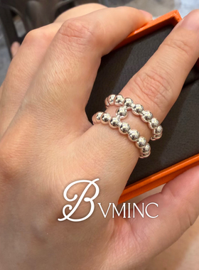 bvminc 珠边工字H字开口戒指