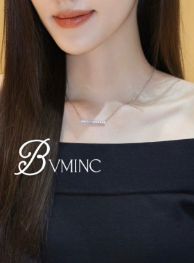 bvminc 闪钻冰块半钻项链