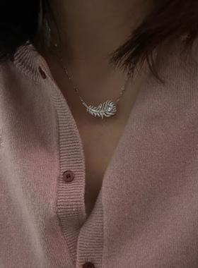 bvminc 羽毛满钻小号项链