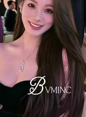 bvminc 中号羽毛项链 毛衣链  羽毛戒指