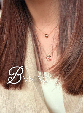 bvminc jennie同款26新款斜刘海小金豆项链 S925银