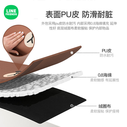 卡通可爱汽车座椅后背车载防踢垫后排通用车内儿童后座防脏防磨垫 - 图2
