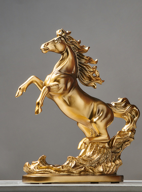 新中式马到成功摆件客厅电视柜办公室博古架酒柜装饰新家乔迁礼物