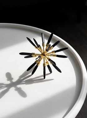 高档六芒星金属星爆摆件