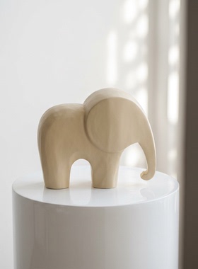 简约抽象大象造型客厅装饰摆件