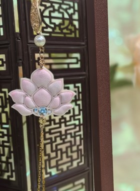 江南纹样韵兰馨荷花盘扣压襟手作