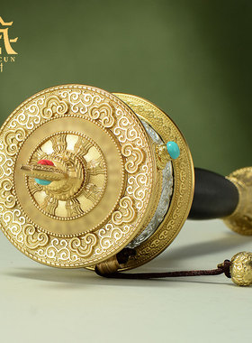 家居客厅装饰品手持转动筒摆件