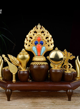 藏村镀金黄铜桌面摆件