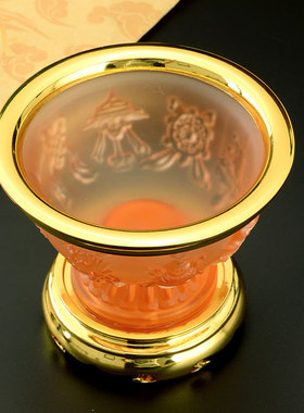 藏村琉璃供水杯藏式客厅高脚贡杯