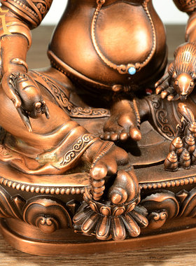 藏式紫铜雕花精工铜器铜雕像摆件