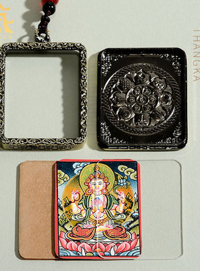 男女随身饰品项链嘎乌盒吊坠手绘