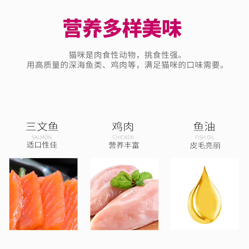 靓贝猫粮三文鱼味猫粮幼猫成<a href=