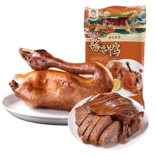 【黄教授】酱香鸭整只装1kg即食卤味南京特产金陵酱板鸭年货食品 - 图1