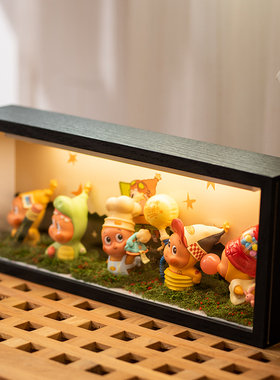泡泡玛特星星人来自星星的礼物盲盒收纳盒展示柜防尘相框展示盒