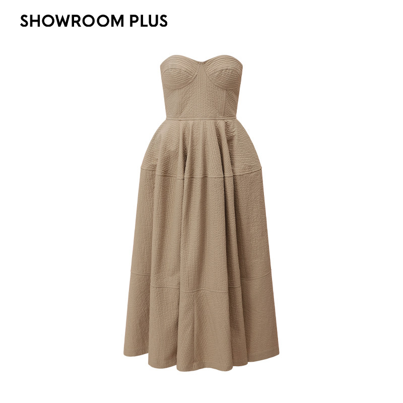 showroomplus春季抹胸小众礼服裙子 showroomplus连衣裙