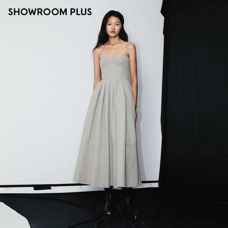 showroomplus春季抹胸小众礼服裙子 showroomplus连衣裙