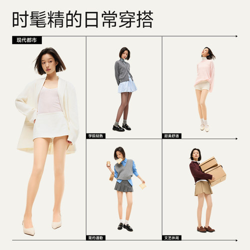 【Angelababy同款】茉寻光腿裸感神器纽扣款女春秋款超自然连裤袜 - 图2