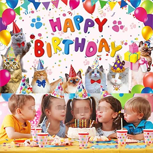 Dicodes Cat Birthday Decorations Cat Themed Birthday Party S-图2