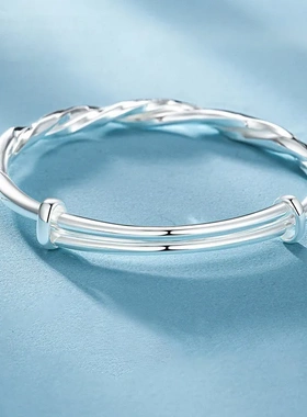 莫比乌斯手镯  爱交织手镯 时尚新款手环  一方一圆交织镯子