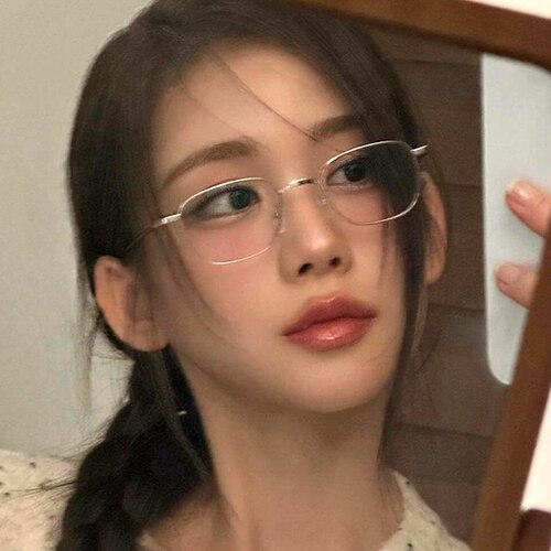 8克韩国进口高度近视眼镜框女小框超轻纯钛小瞳距男镜架马修MW599 - 图2