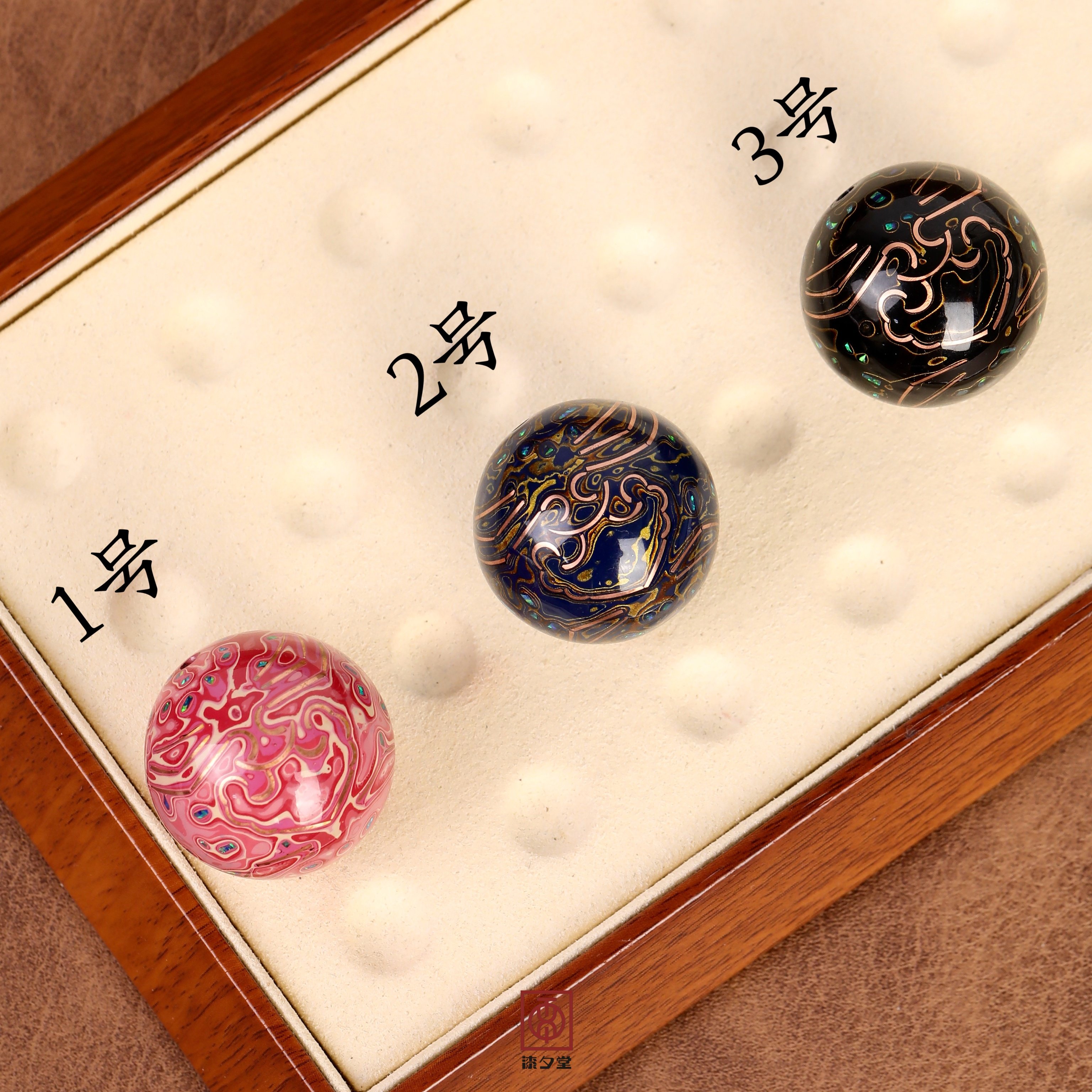 非遗匠心工艺大漆珠单珠散珠手串漆器中国风手工艺品30mm圆珠DIY,淘宝优惠券,粉丝福利购,淘宝优惠卷