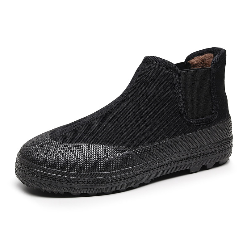 黑色胶鞋女防水防滑新款加棉高帮解放鞋男加绒加厚冬季迷彩二棉鞋,淘宝优惠券,粉丝福利购,淘宝优惠卷