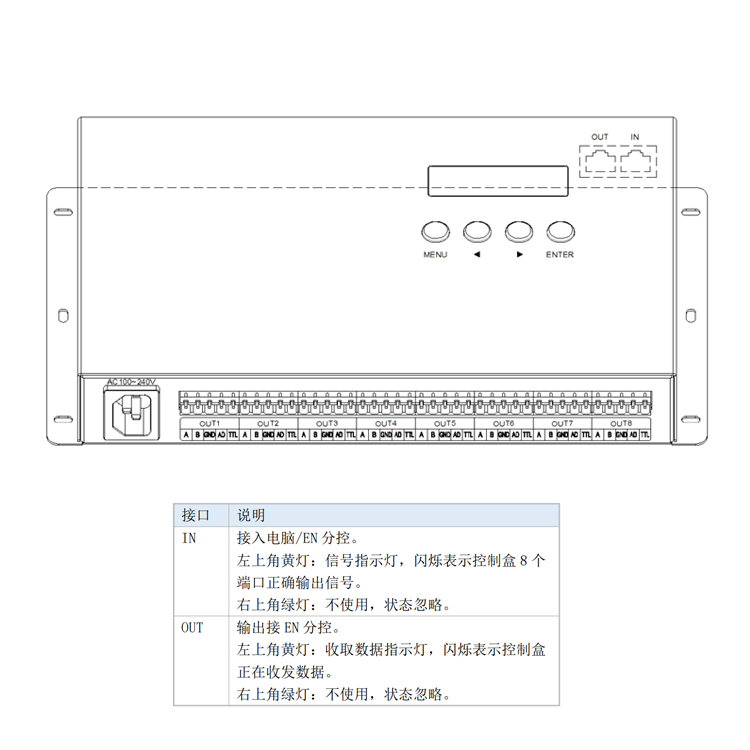 思域 EN-508联机实时播放器同步电脑屏幕LED灯光控制器中文显示-图2