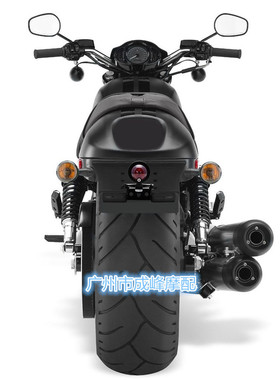 摩托车改装后尾灯 刹车灯 复古小尾灯金属材质 带灯架 12V