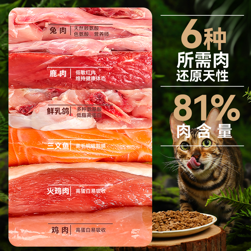 朗仕低温烘焙猫粮幼猫成猫鲜肉烘培全价无谷官方旗舰店乳鸽鸡肉-图1