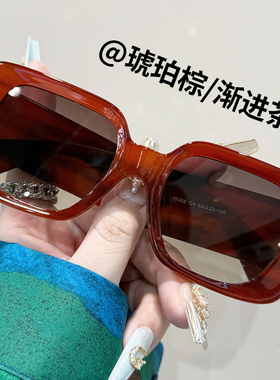 欧美风遮阳太阳镜方框网红款