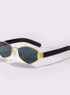 迅格眼镜 S3068摩登菱形多边形小框多色太阳镜女猫眼ins风 墨镜男