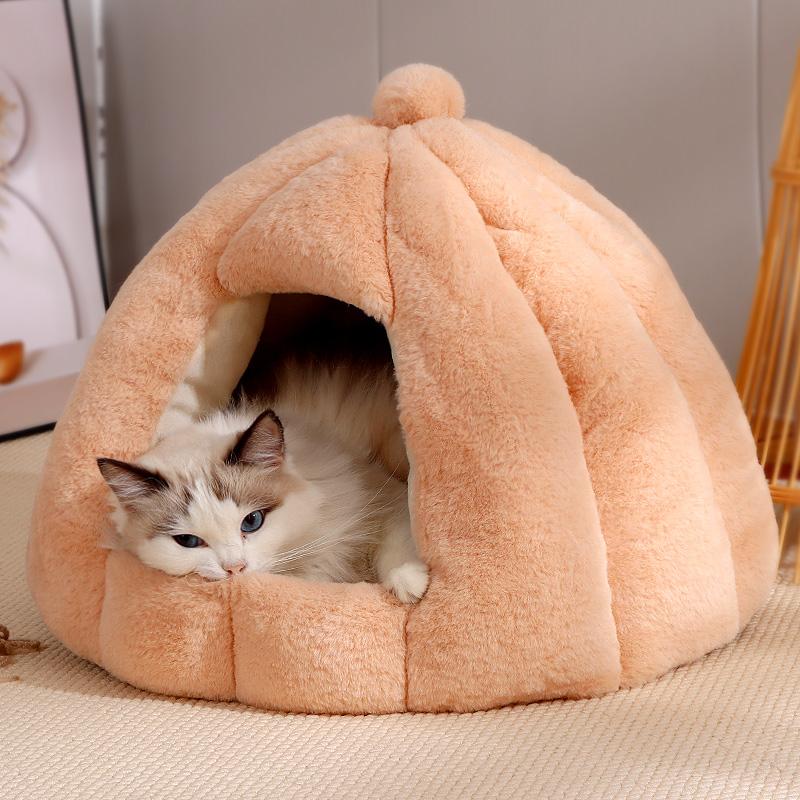猫窝冬季保暖猫咪封闭式猫屋四季通用可拆洗冬天狗窝加厚宠物垫子-图0