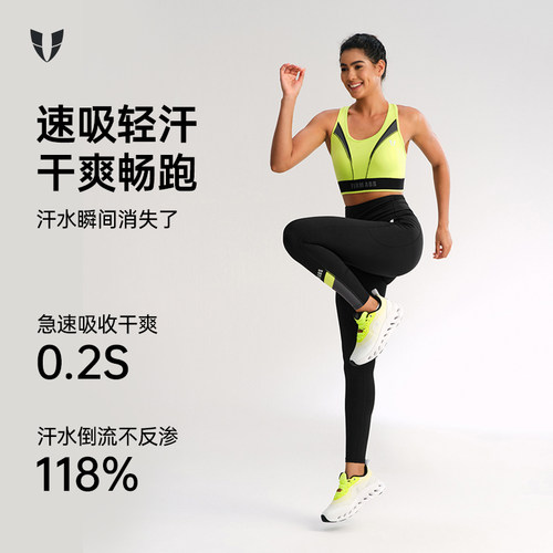 马甲线撞色运动内衣女防震防下垂胸垫中强度夏薄款跑步外穿收副乳 - 图1