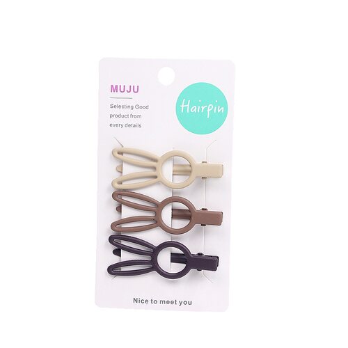 【卡装】韩版发夹女时尚套装发卡高级感条形码发饰头饰侧边刘海夹 - 图3