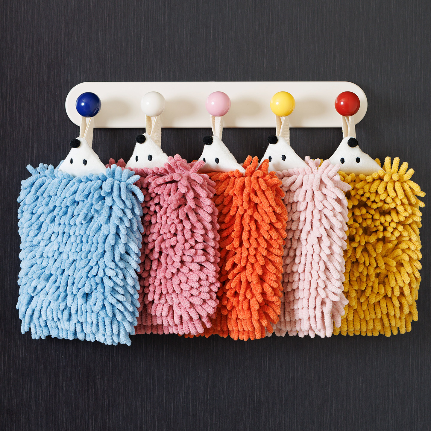 《小刺猬》雪尼尔擦手巾速干可爱软软擦手球复古厨房可挂抹布,淘宝优惠券,粉丝福利购,淘宝优惠卷