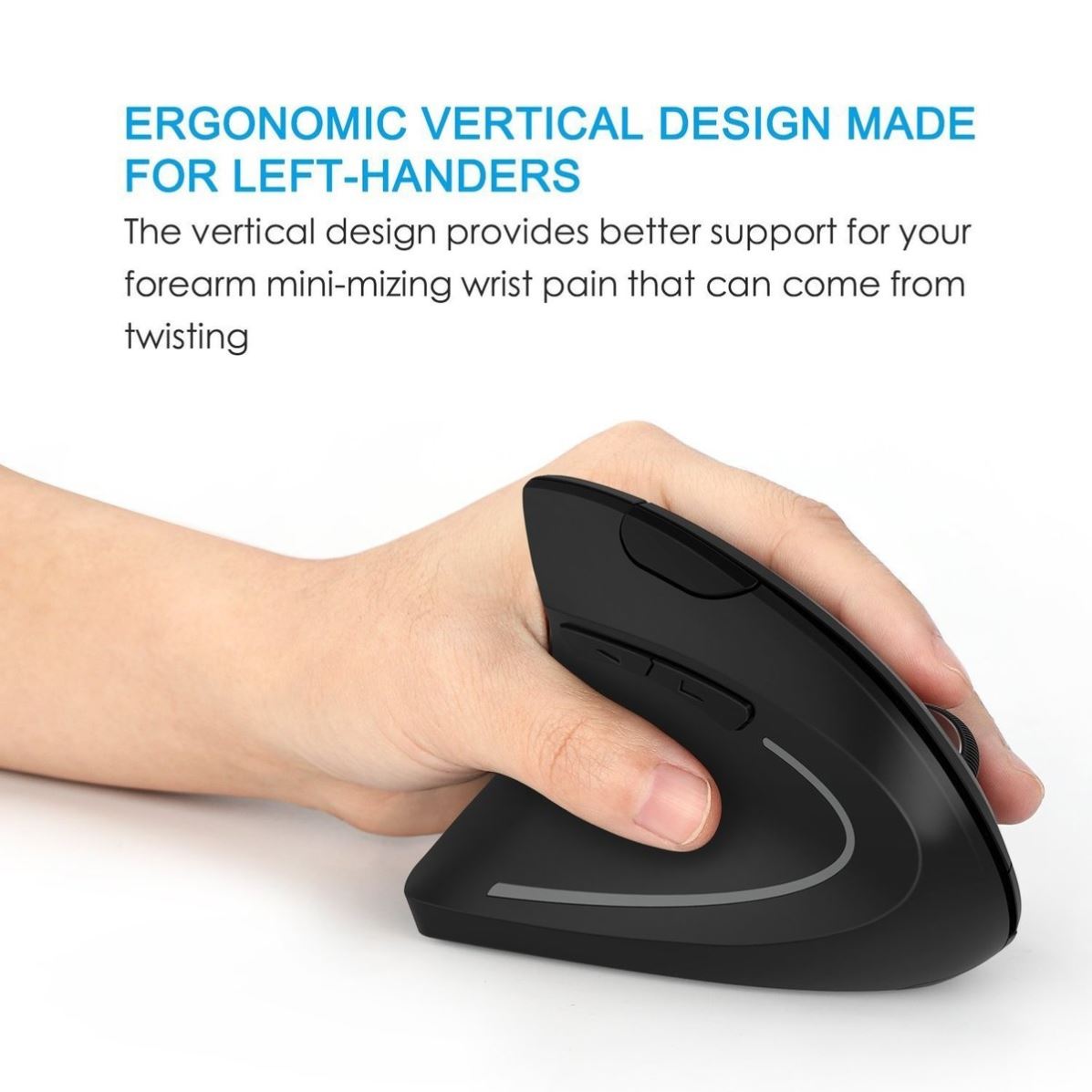 Vertical Mouse Wireless Right Left Hand Computer Gaming Mice-图0