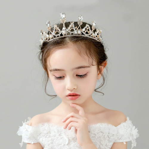 Корейский детский милый аксессуар для волос для принцессы, детская золотая корона, для выступлений