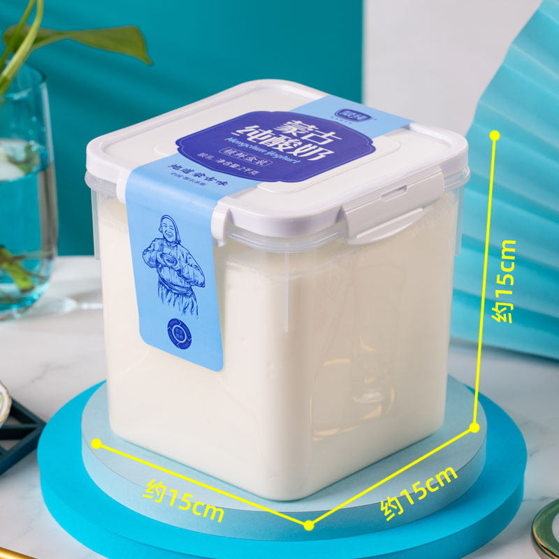 蒙纯蒙古纯2kg无添加糖大桶生酸奶 蒙纯低温酸奶