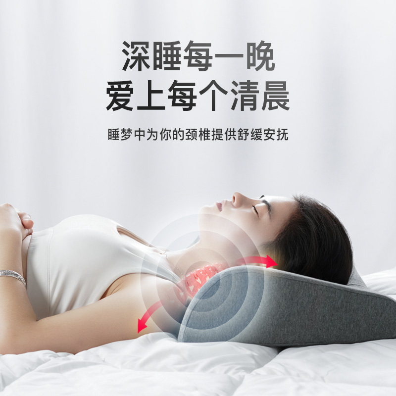 颈椎枕头回弹记忆棉护颈椎助睡眠单人颈椎枕头枕芯睡觉专用护颈枕-图2