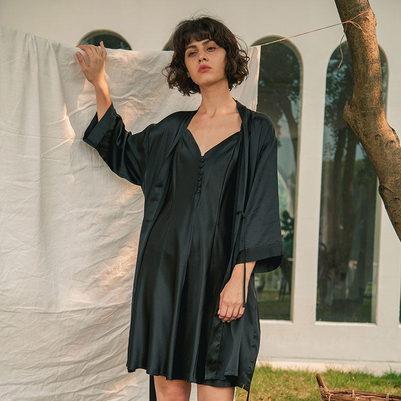 not just pajama女新娘桑蚕丝晨袍 notjustpajama睡袍/浴袍