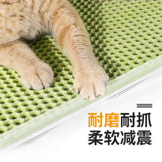 Alfombrilla de arena para gatos para llevar a prueba de salpicaduras para gatos control de arena de doble capa