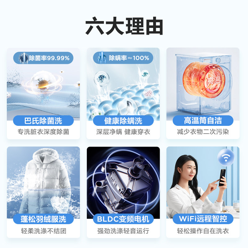 美的滚筒全自动家用10公斤洗衣机 美的建园洗衣机