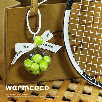 warmcoco ຕົ້ນສະບັບອອກແບບງາມ tennis ປາດຖະຫນາຖົງບານ pendant ຂອງຂວັນຕົບແຕ່ງເຄື່ອງທີ່ລະນຶກ